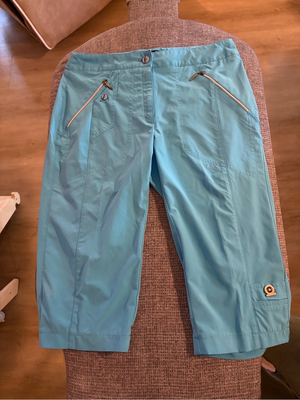 jamie sadock Aqua Bermuda Shorts with Zip Pockets